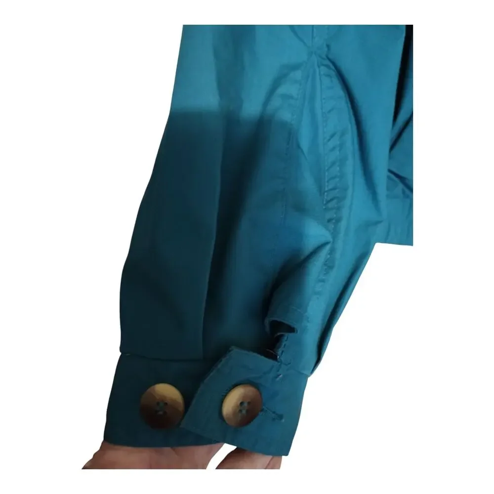Vintage Royal Caribbean Cruise Men's Bomber Jacket Made In Hong Kong Teal Size L